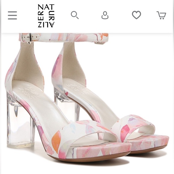 NaturalizerJoy Sandals with Transparent  Block Heels - Picture 1 of 15